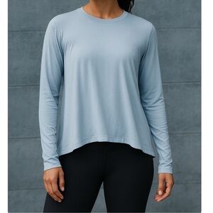 Lululemon Modal Relaxed-Fit Lounge Long-Sleeve Shirt size 8 starch blue nwt